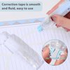 Valtiner Refillable Retractable Correction Tape, 2 Pcs White Pull Out Pens with 2 Extra Refills, Easy to Use Cute White Correction Pen Shaped Applicator for School Office Supplies (Blue & White)