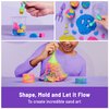 Kinetic Sand, Squish N’ Create Playset, with 13.5oz of Blue, Yellow, and Pink Play Sand, 5 Tools, Easter Basket Stuffers & Sensory Toys for Ages 3+