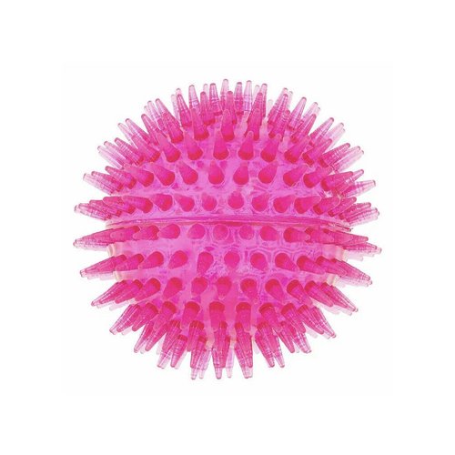 Spiky Pink Dog Toy with Squeaker 3" (Pink) Medium ,Small Dogs