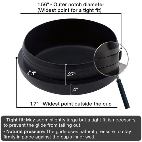 Project Patio 1-1/2" Wrought Iron Patio Furniture Feet Caps - Round Plastic Outdoor Metal Table and Chair Floor Protector Glide Replacement Parts (16 Pack)