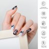 KING HORSE Semi Cured Gel Nail Stickers Long Lasting Semi-Cured Gel Nail Strips Waterproof Semicured Gel Nail Wraps UV Lamp Required (Butterfly Print 09R)