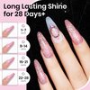 SUPWEE Pink Shimmer Glitter Gel polish Reflective Nail Polish Gel Rainbow Pigments UV Gel 15ml Soak Off UV Lamp Gel for Home DIY Manicure