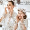 Canitor Spa Headband Wrist Bands Set with Hair Clips Skincare Headband for Washing Face Non Slip Puffy Terry Cloth Makeup Headband Cute Women Teen Girls Gifts Trendy Stuff Hair Accessories