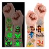 PARTYWIND 34 Styles Pirate Birthday Party Supplies, Glow + Metallic Glitter Pirate Temporary Tattoos for Kids Party Favors Decorations, Pirate Tattoo Stickers Accessories Games for Boys and Girls