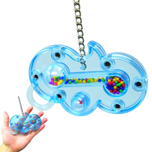 Bonka Bird Toys Small Wave (5" x 6") Parrot Rattle Puzzle Cage Toy, Bullet Proof Plastic, Amazon, African Grey, Eclectus, and Similar