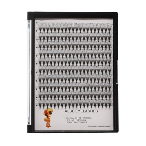 Bodermincer 200pcs 20D Premade Volume Fans Eye Lashes Extensions Thickness 0.07mm 8-16mm to Choose Black Soft Individual False Eyelashes Makeup Fake Lashes Cluster（14mm）