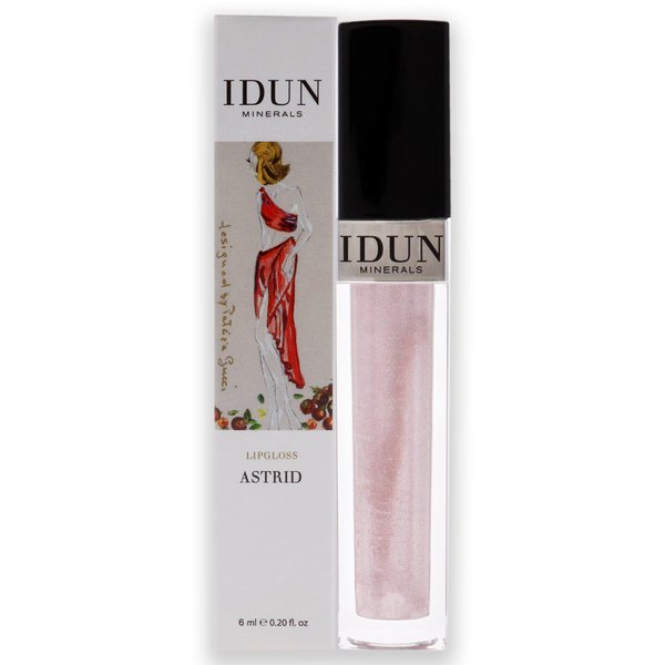 IDUN Minerals Lip Gloss - Soft, Creamy Formula for Velvet Soft, Shiny Pout - Intense Vitamin E Hydration for Dry, Chapped Lips - Non-Sticky, Long Lasting Pigment - 001 Astrid - 0.27 oz