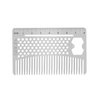 AhfuLife Stainless Steel Metal Hair&Beard Comb - Anti-Static Dual Action Beard Comb - Credit Card Size Comb Perfect for Wallet and Pocket - Presented in Gift Box (Multifunctional Metal Comb)