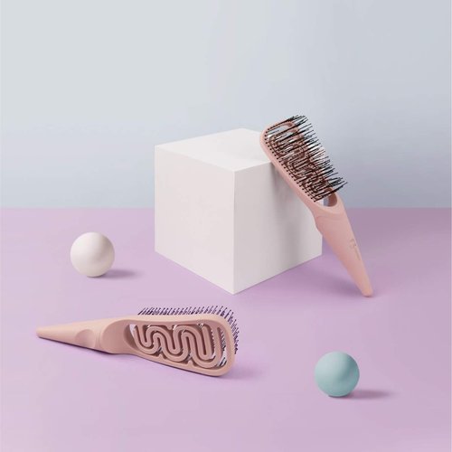 F3 Systems, Magic Tension Massage Brush(Hard Bristles), Detangler Comb with Flexible Bristles, Remove Knots and Tangle, Scalp Massage, Wet & Dry Hair, Detangling Brush for Adult and Kids Hair, Professional care