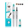 Eyebrow Pencil Eyebrow Microblading Pen-Liquid Waterproof Eyebrow Pencil-Eye Makeup Eyebrow Pen Micro 4 Point Brow Pen Lift & Snatch Eyebrow Microblading Pen-Natural Looking Brows Makeup-01Light brown