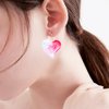 1Pcs Heart Earring Resin Molds Resin Jewelry Molds Heart Silicone Molds Resin Earring Mold for Epoxy Resin Earring Molds DIY Crafts Earrings Pendant Keychain Jewelry Making Casting Molds Women Girls