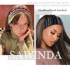 SAWINDA Boho Headbands for Women Fashion Wide Stretch Hair Bands Knotted Turban Head Bands Yoga Running Elastic Soft Head Wrap Headbands Accessories for Teen Girls