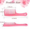 Denlydom Mini Wide Tooth Comb,Detangling Comb Hair Comb Brush for Curlies Portable Care Handgrip Comb Shower Comb Travel Combs for Men Women - Best Styling Comb for Curly,Wet,Dry,Long Hair (Pink)