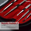 Stelone Pimple Extractor Kit - Professional Blackhead & Acne Tools for Face and Body - Stainless Steel Comedone Extractor Set with Case