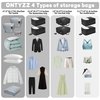 ONTYZZ Travel Vacuum Compression Bags Reusable Compression Bag with IP67 Waterproof Zipper Space Saver Vacuum Bags for Suitcase,One Pack Black