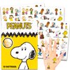 Peanuts Temporary Tattoos for Kids and Adults - 75 Charlie Brown Tattoos For Party Favors Goodie Bags and More (Snoopy Party Supplies Bundle)