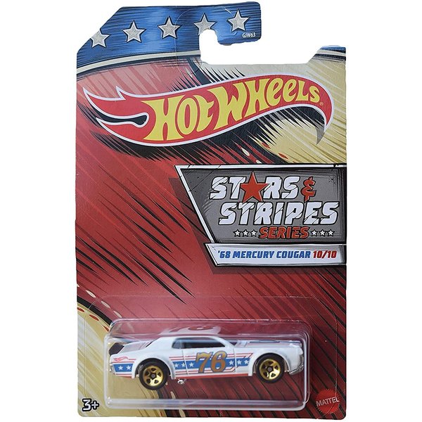 Hot Wheels Stars & Stripes Series '68 Mercury Cougar 10/10, White