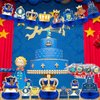 14 Pieces Royal Prince Themed Honeycomb Centerpiece Blue Little Prince Table Decoration African American Prince Birthday Baby Shower for Boy Kids' Party Supplies