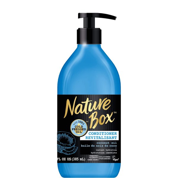 Nature Box Conditioner - for Instant Hydration, with 100% Cold Pressed Coconut Oil, 13 Ounce