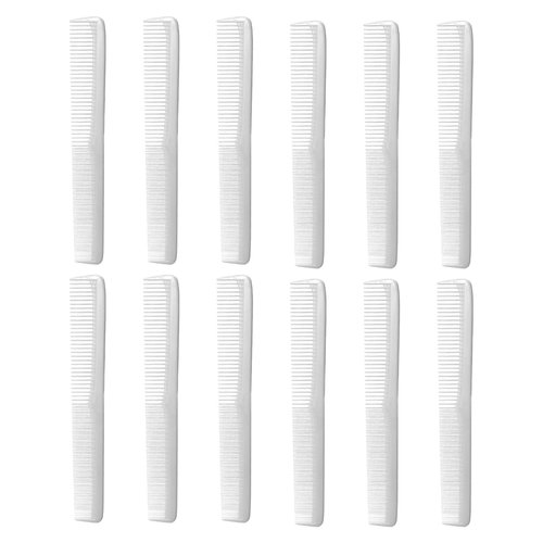 Styling Gear 150 Hair Combs Barber Comb Set Combs For Men Combs For Women Combs For Hair Stylist Beard Mustache Styling Pocket Comb Made In USA 12 Piece. (White)