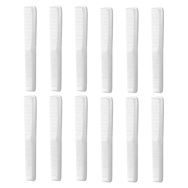 Styling Gear 150 Hair Combs Barber Comb Set Combs For Men Combs For Women Combs For Hair Stylist Beard Mustache Styling Pocket Comb Made In USA 12 Piece. (White)