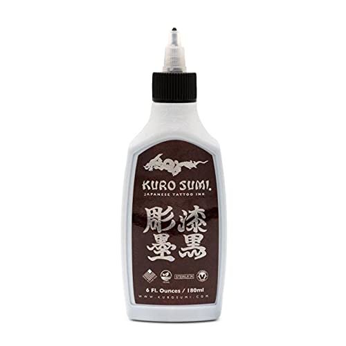 Kuro Sumi Japanese Tattoo Color Ink Pigments, Vegan Professional Tattooing Inks, Zhang Po Angel Greywash (Light), 6 Ounce
