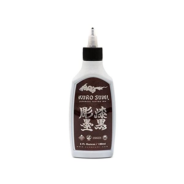 Kuro Sumi Japanese Tattoo Color Ink Pigments, Vegan Professional Tattooing Inks, Zhang Po Angel Greywash (Light), 6 Ounce