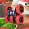 Remote Control Car, RC Cars Stunt Car Toy, 4WD 2.4Ghz Double Sided 360° Rotating RC Car with LED Lights, All Terrain Rechargeable RC Car Toys for Age 3 4 5 6 7 8-12 Year Old Boys Girls Kids Gifts