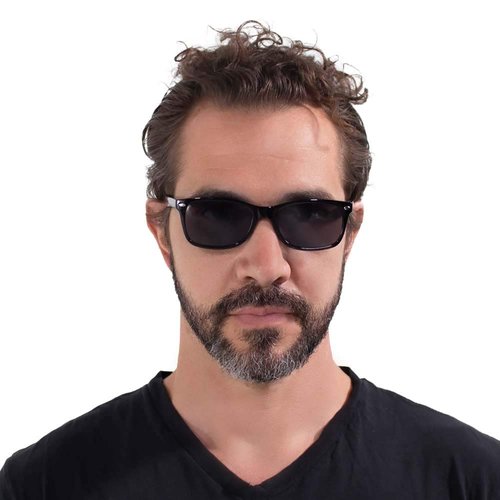 VITENZI Bifocal Sunglasses for Men and Women Retro Reading Sun Tinted Glasses with Readers - Prato in Black 2.25