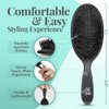 RPZL Boar Bristle Hair Brush - Soft Hair Brush w/Cushioned Nylon & Boar Bristles - Celebrity Polisher Brush, Styling Brush, Smoothing Brush, Hair Extension Brush - For All Hair Types, Wet or Dry Hair
