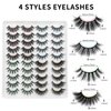 DYSILK Lashes Fake Eyelashes - Mink Lashes 20 Pairs Faux Mink Lashes 6D 4 Styles Mixed Wispy Fluffy Lashes Natural Look False Eyelashes Cat Eye Lashes Reusable Lashes Pack| 10mm-20mm