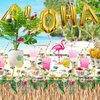 Luau Party Decorations, Hawaiian Party Decorations Aloha Party Supplies with Plates, Grass Skirt Tablecloth, Napkins, Cups, Aloha Balloon for Summer Beach Party Hawaii Luau Party