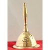 Indian Consigners Hand Bell Loud Brass Call Bells 3 Inches Altar Pendulam Use (Om Gold)