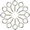 Wobe 100pcs Small Screw Eye, Eye Shape Screw Hooks 1" Lag Thread Self-Tapping Hanging Hooks Eyebolt Ring Zinc Plated