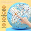 JOWHOL Illuminated Globe for Children with Animals illustrations Easy to Read - 8'' Small World Globe for Kids Learning Geography Toddler Educational Toys/Birthday Gifts for Boys Girls