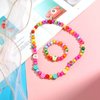 Lepida Girls Beaded Necklaces and Bracelets Set with Unicorn Flower Mermaid Heart Rainbow Pendant Toy Party Favors Dress up Play Costume Toddler Jewelry for Gift, Set3