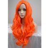 BERON Orange Wig Long Wavy Wig Women Girls Charming Full Wig Long Curly Wig Orange Wigs for Cosplay Party Wig Cap Included