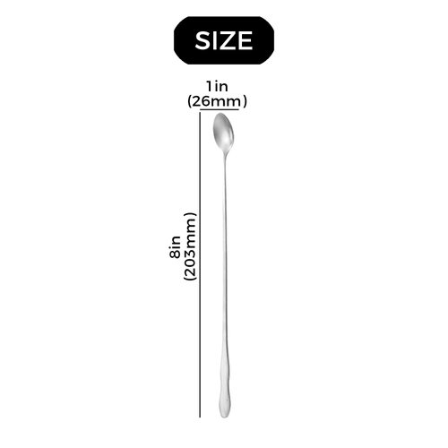 10pcs coffee ice cream bartender long handled spoon stirrer bar spoon cocktail mixing tool, reusable small flavor mixing spoon milkshake cold drink rotation