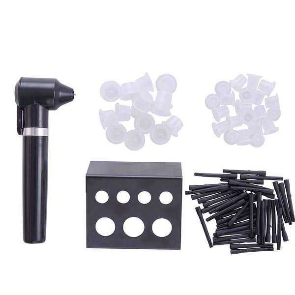Pigment Mixer Machine Ink Mixer,JinYan Electric Makeup Eyebrow Color Ink Agitator Machine With 100 Mixing Sticks 100 Ink Caps and and Black Tattoo Ink Cup Stand