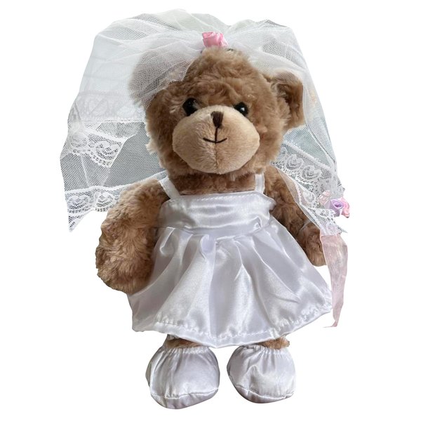Jolitee Celebration Bear Stuffed Animal Plush Toy (Bride Bear)