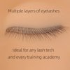 Practice Lash Mannequin Head Flat Head Doll Head Manakin Eyelids for Lash Practice Eyelash Mannequin Doll Face Head Practice Facial Mannequin (Yellow Color)