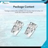 MARINE CITY Stainless Steel Short Sided Strap Hinges Polished Size 2.2 Inches ×1.5 Inches for Hatches Cabinet Doors (Pack of 2)