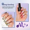 MIZHSE Color Changing Nail Polish Pearl Mood Changing Nails Polish Glitter Drawing Shell Thread Soak off UV LED Glitter Thermal Nail Gel Polish for Nail Salon Home DIY Manicure Set 6 Colors