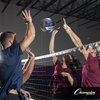 Champion Sports Soft Touch Volleyball, Official Size, for Indoor Training, Practice, Recreation - Durable Volleyballs with Comfortable Foam Backing - Premium Volleyball Gear and Equipment - Blue/Gray