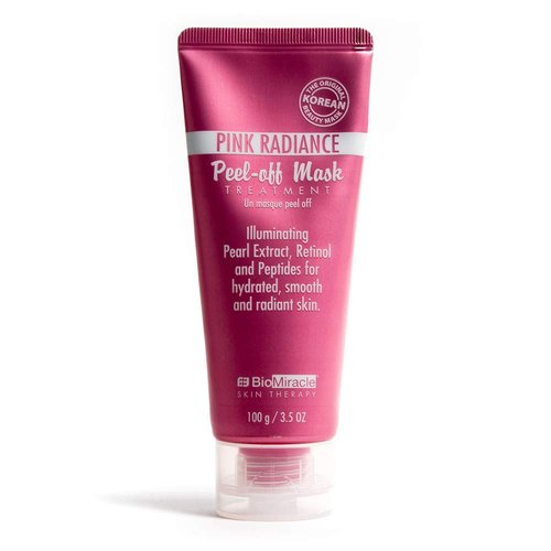 BioMiracle Pink Radiance Glitter Peel-Off Mask Treatment, Peel-Off Mask Skin Care, Hydrating Face Mask, Illuminating Pearl Extract