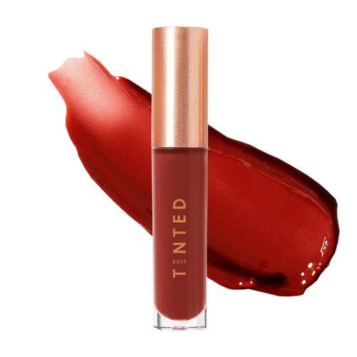 Live Tinted Huegloss in Brave, Warm Spice Color: High-Shine, Non-Sticky Lip Gloss made with Moisturizing Hyaluronic Acid, Coconut Oil, and Shea Butter, 4.2mL / 0.12g