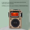 ASHATA Portable Full Band Digital Radio, FM/WB/Shortwave/Medium Radio with LCD Display, Alarm Clock, Speaker, for Bluetooth, 6 EQ Modes, FM/MW/SW/WB/BT/Music Receiver (Khaki)