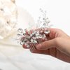 Jakawin Bride Crystal Wedding Hair Comb Rhinestone Hair Piece Silver Headpiece Bridal Hair Accessories for Women HC120