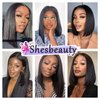 Shesbeauty Bob Wig Human Hair 10 Inch 13x4 Hd Lace Front Wigs 180% Density Short Bob Wig with HD Transparent Lace Frontal Pre Plucked With Baby Hair Free Part Natural Color