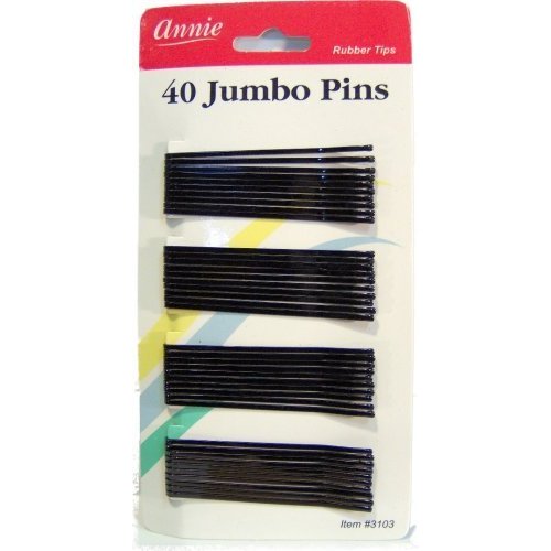 jumbo bob hair pins 40 counts roller pin BLACK by Annie